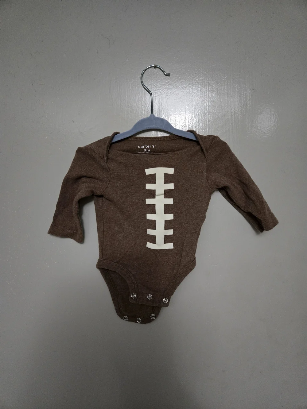 carter's Brown Football Graphic Baby One-Piece